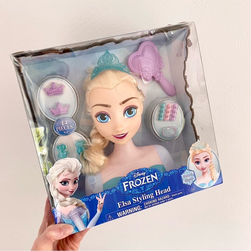 disney ~ frozen • 2015 original elsa styling head | 14 pieces